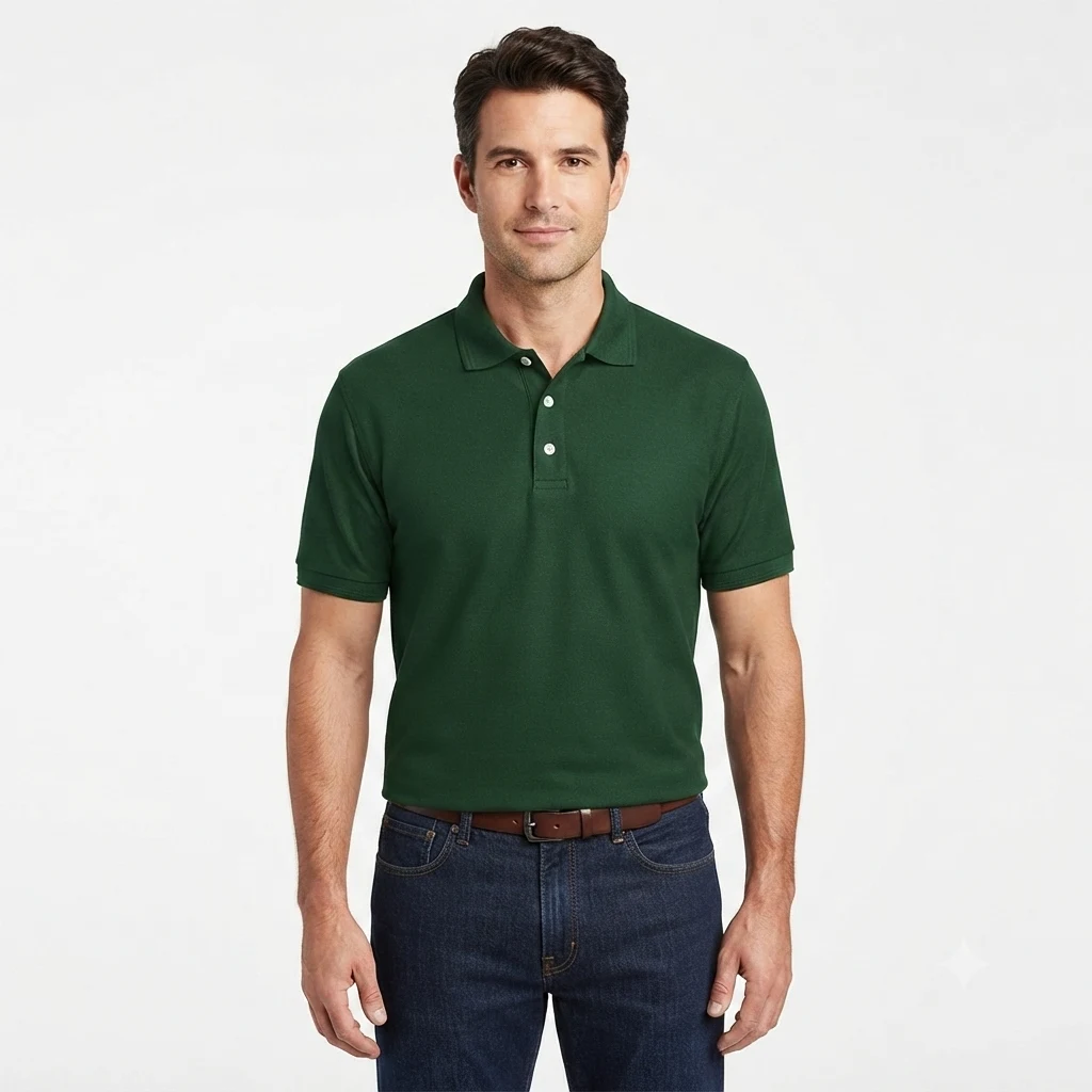 Cotton/Poly Classic Polo Shirt – Forest Green